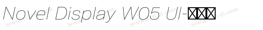 Novel Display W05 Ul字体转换